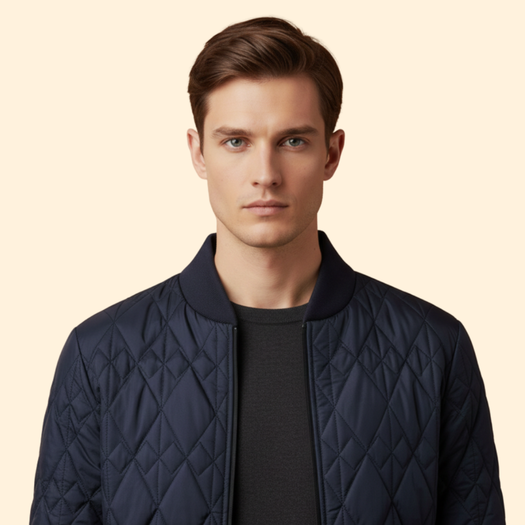 Men's Quilted Bomber Jacket