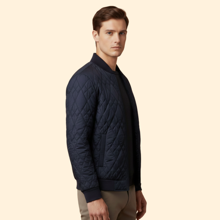 Men's Quilted Bomber Jacket