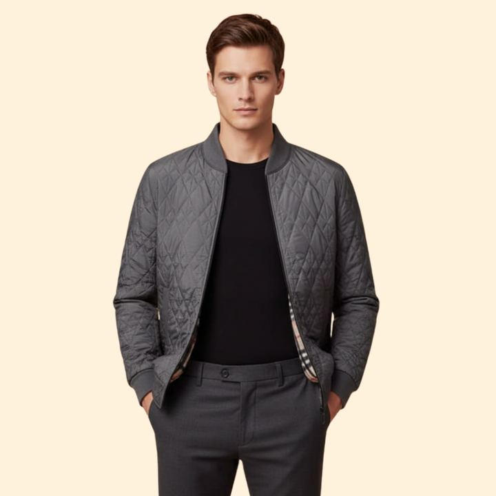 Men's Quilted Bomber Jacket