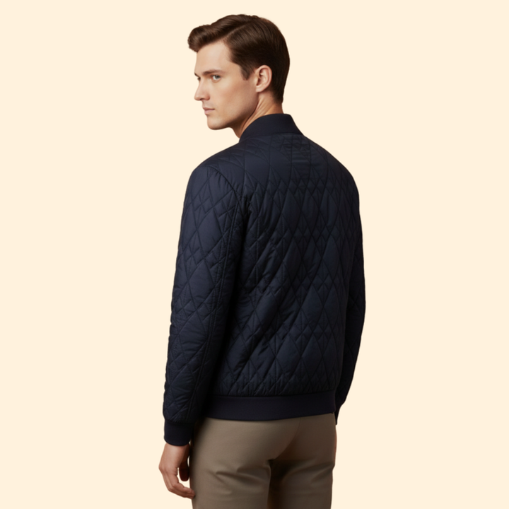 Men's Quilted Bomber Jacket