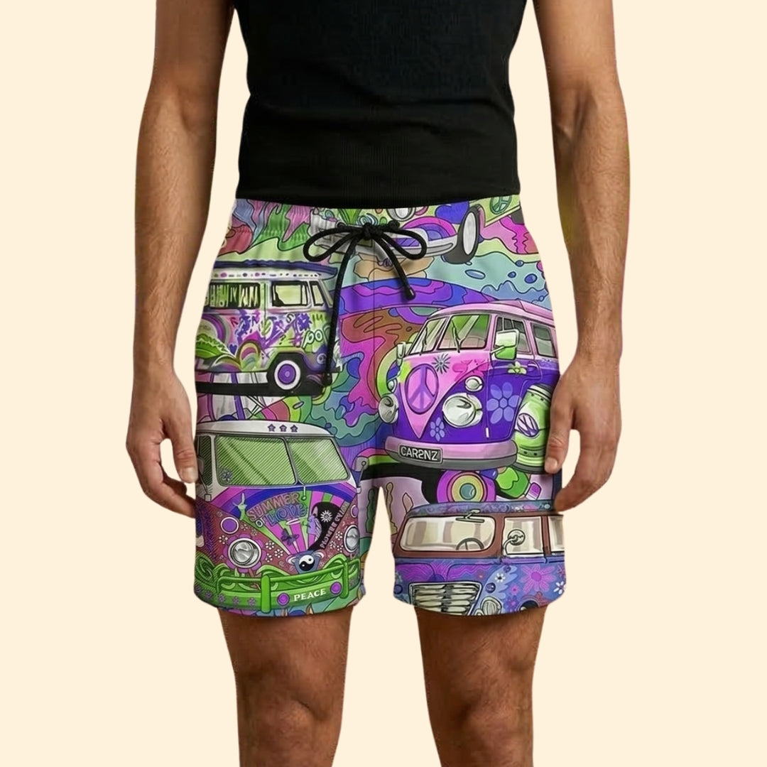 Men's Retro Graphic Shorts