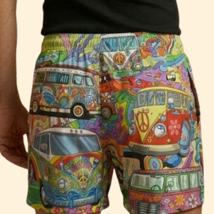 Men's Retro Graphic Shorts