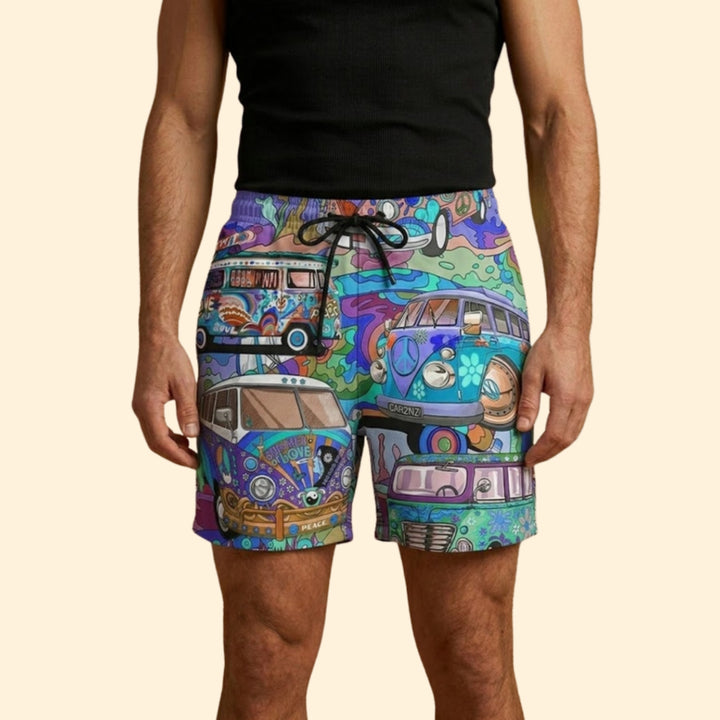 Men's Retro Graphic Shorts