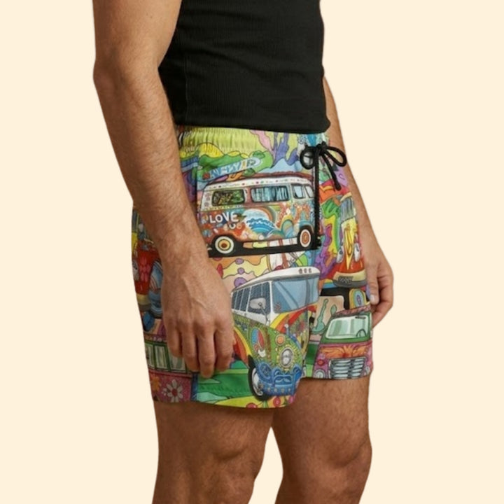 Men's Retro Graphic Shorts
