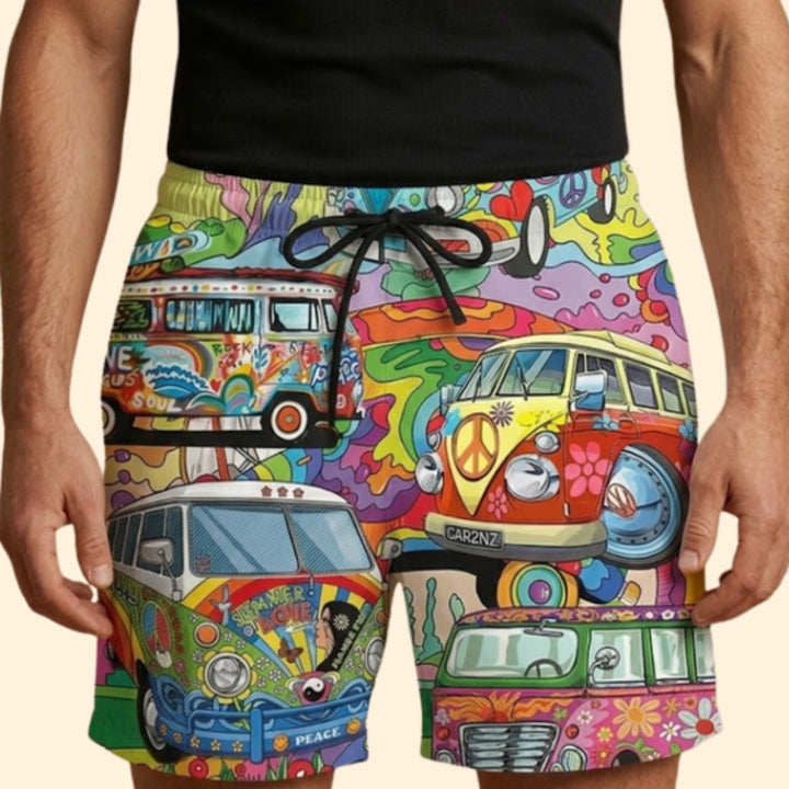Men's Retro Graphic Shorts