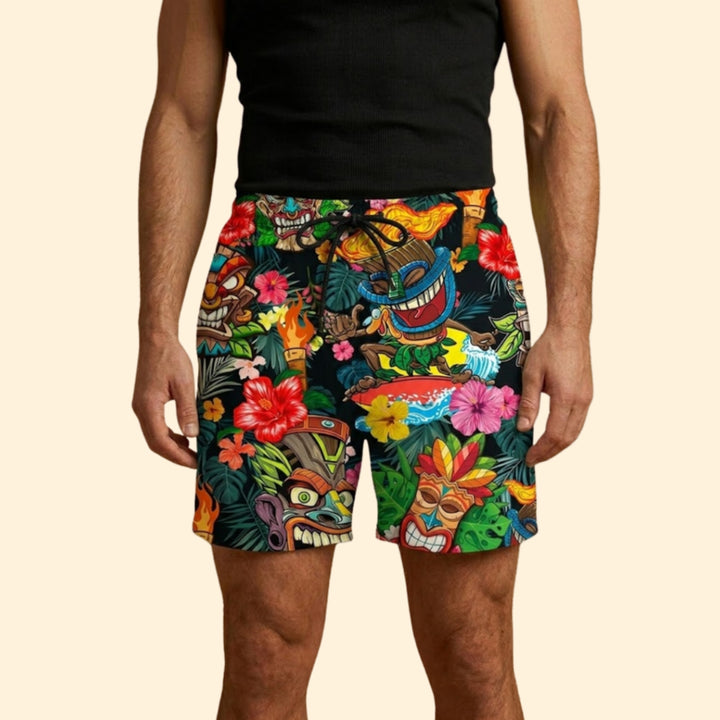 Men's Retro Graphic Shorts