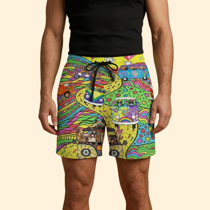Men's Retro Graphic Shorts