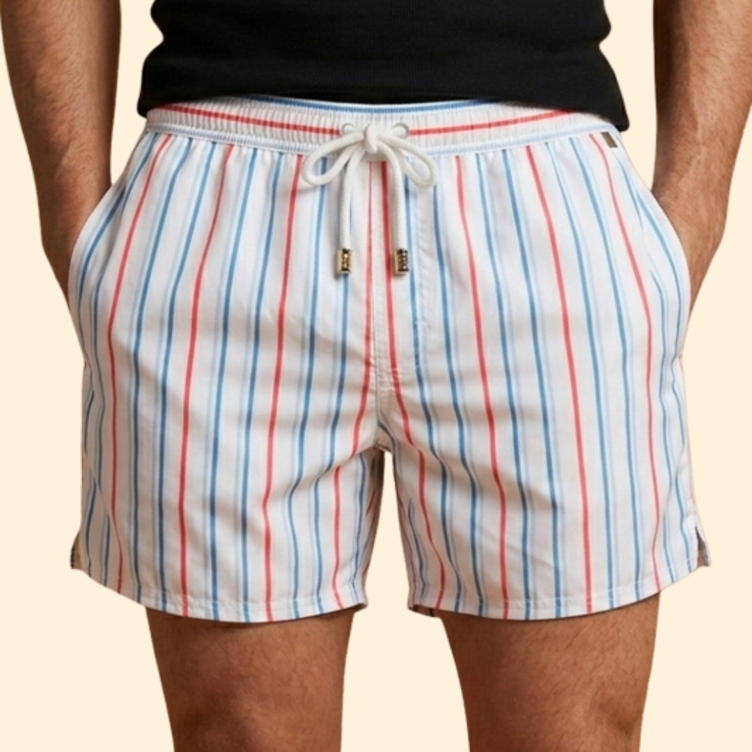 Men's Retro Stripe Shorts