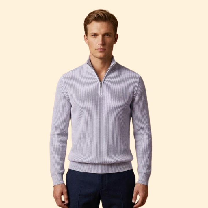 Men's Ribbed Half-Zip Sweater