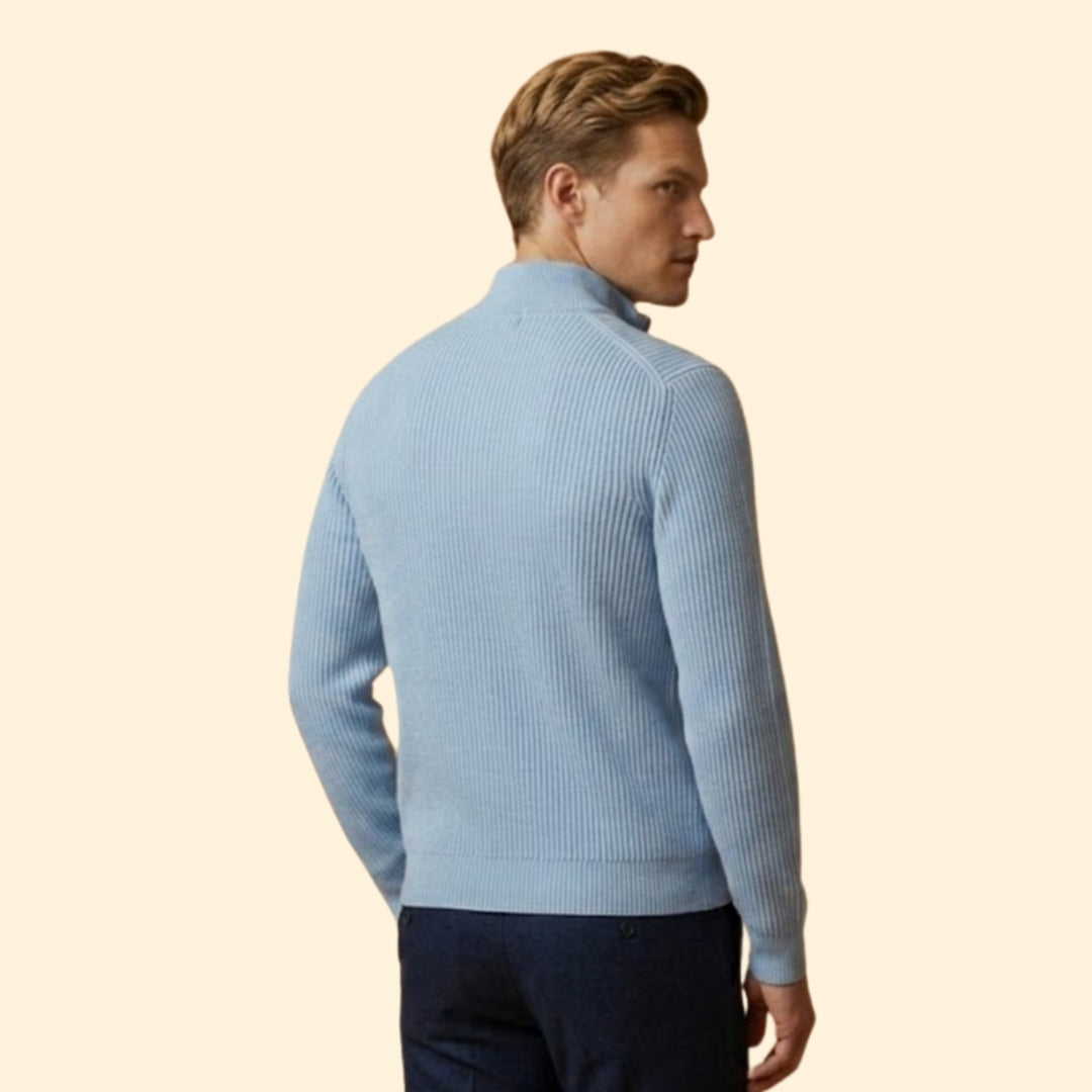 Men's Ribbed Half-Zip Sweater