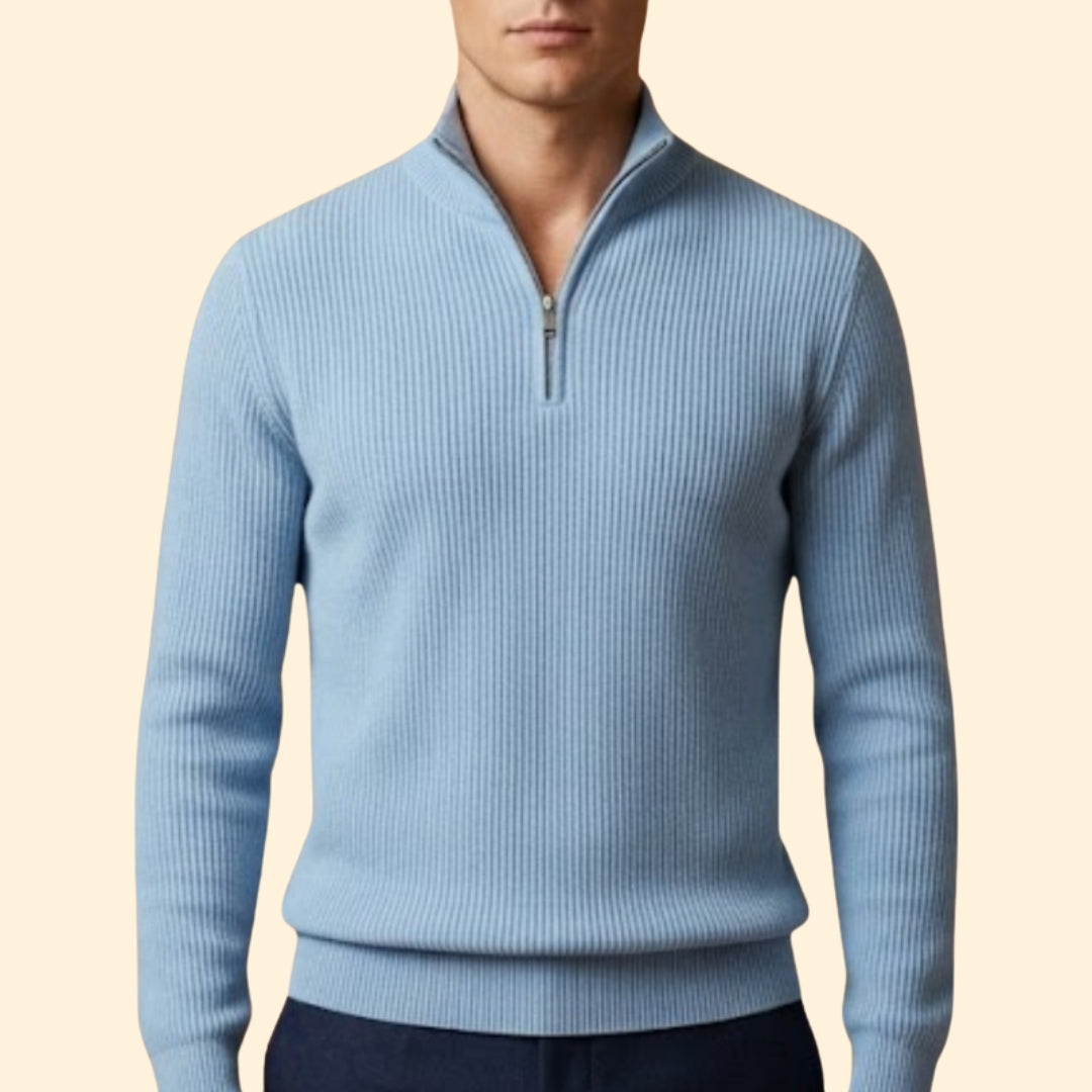 Men's Ribbed Half-Zip Sweater