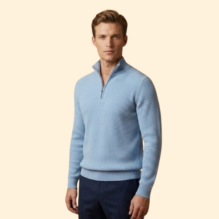 Men's Ribbed Half-Zip Sweater