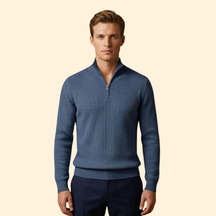Men's Ribbed Half-Zip Sweater