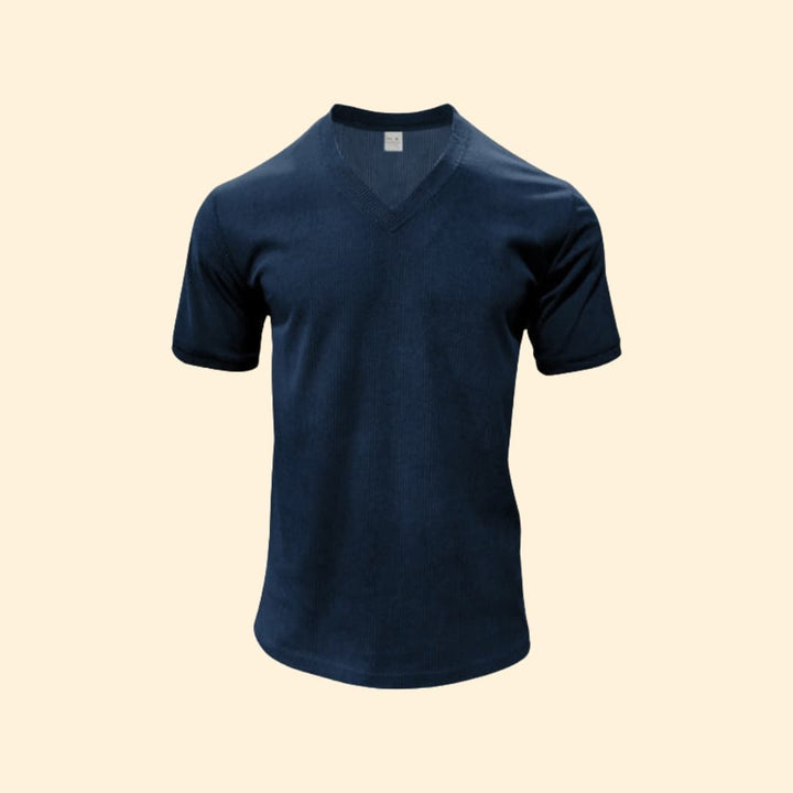 Men's Ribbed V-Neck T-Shirt