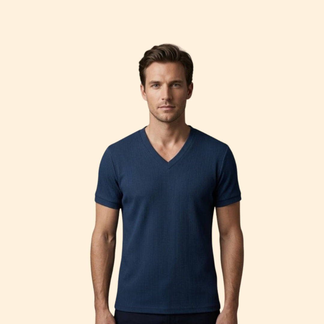 Men's Ribbed V-Neck Tee