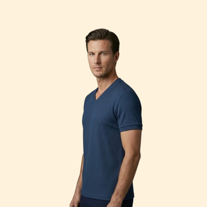Men's Ribbed V-Neck Tee