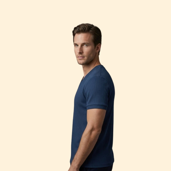 Men's Ribbed V-Neck Tee