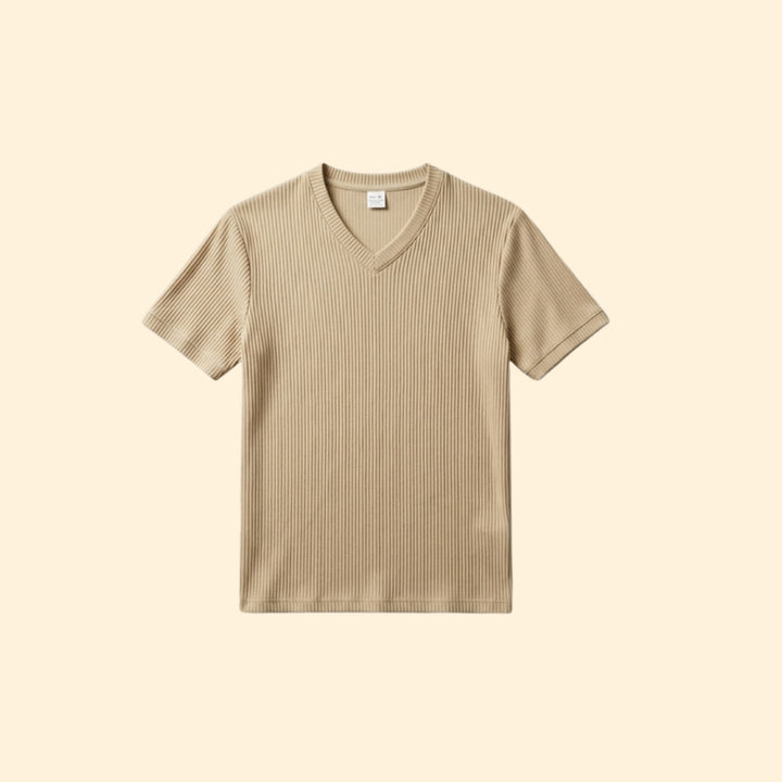 Men's Ribbed V-Neck Tee