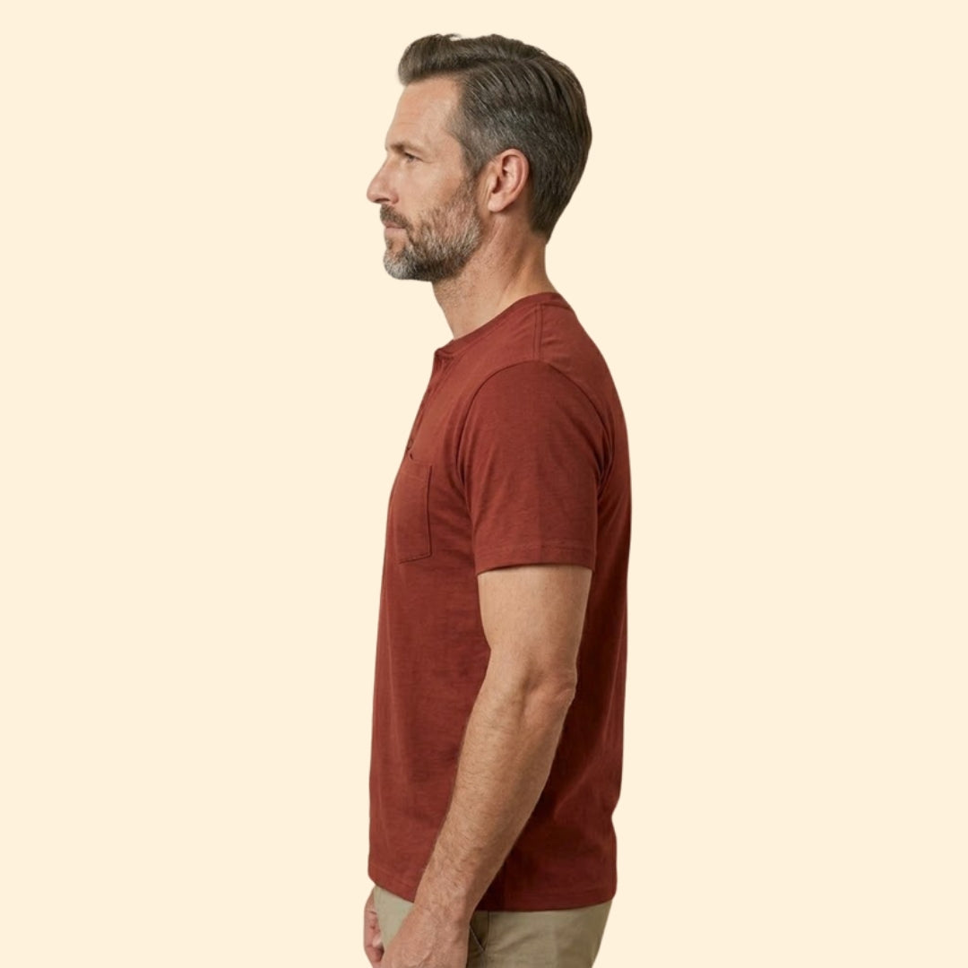 Men's Sleek Button T-shirt