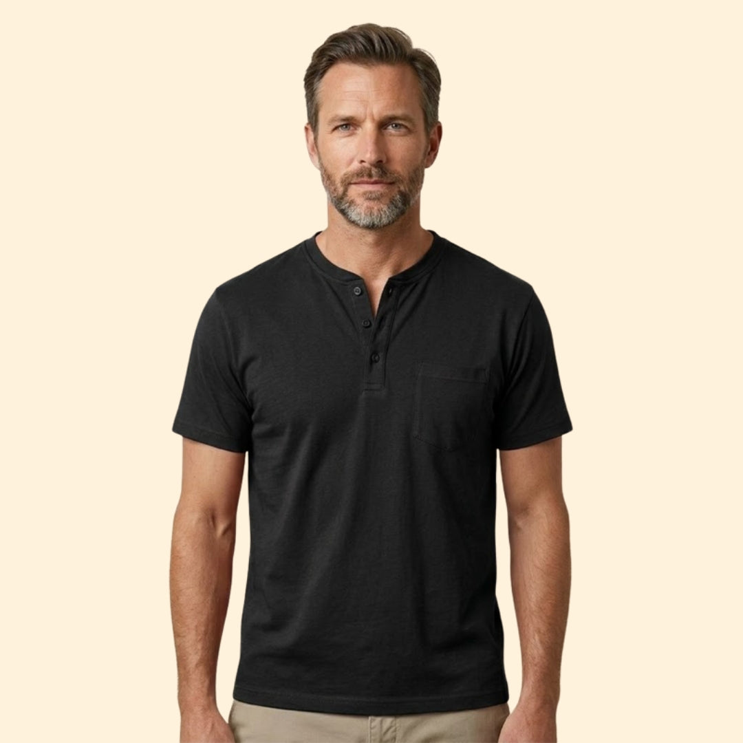 Men's Sleek Button T-shirt