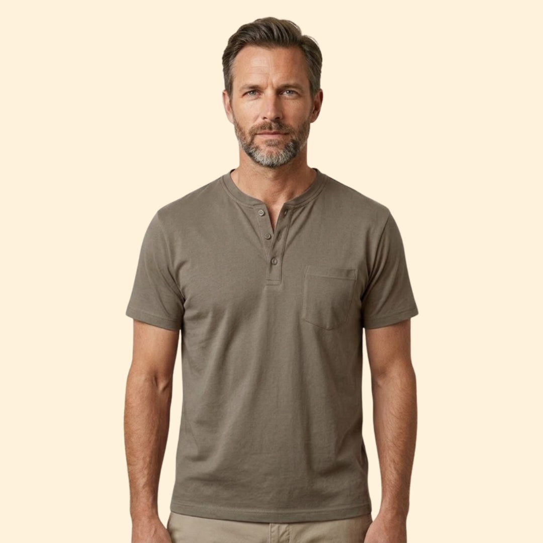Men's Sleek Button T-shirt
