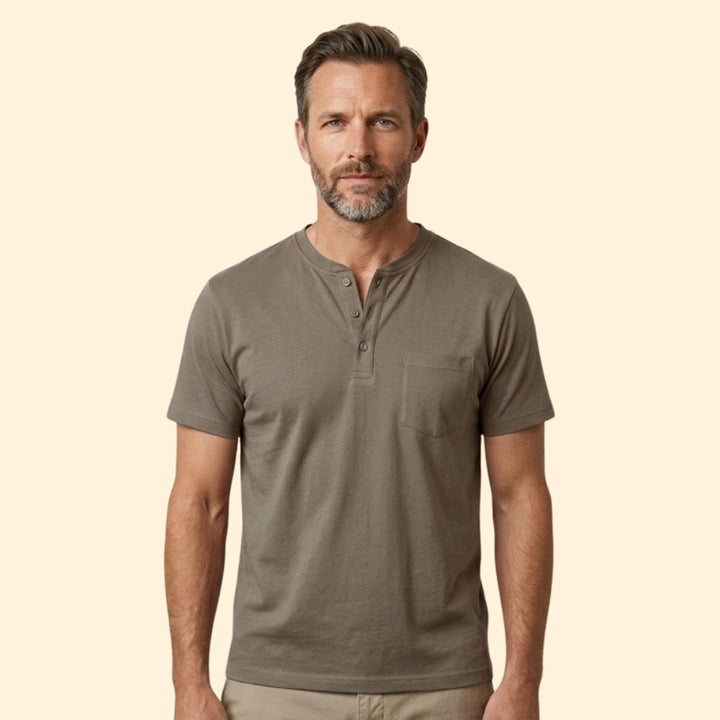 Men's Sleek Button T-shirt