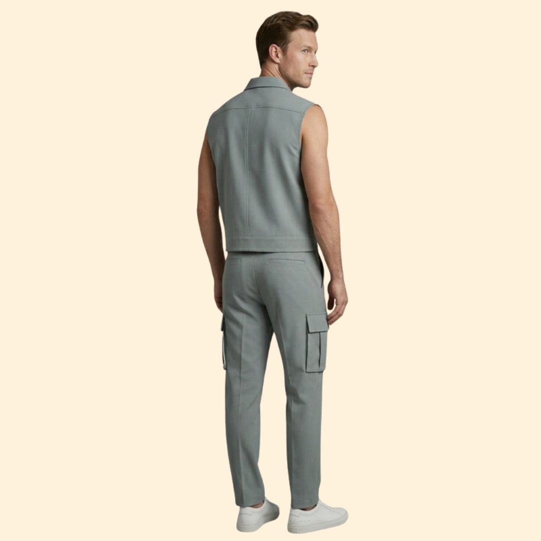 Men's Sleeveless Jumpsuit Set