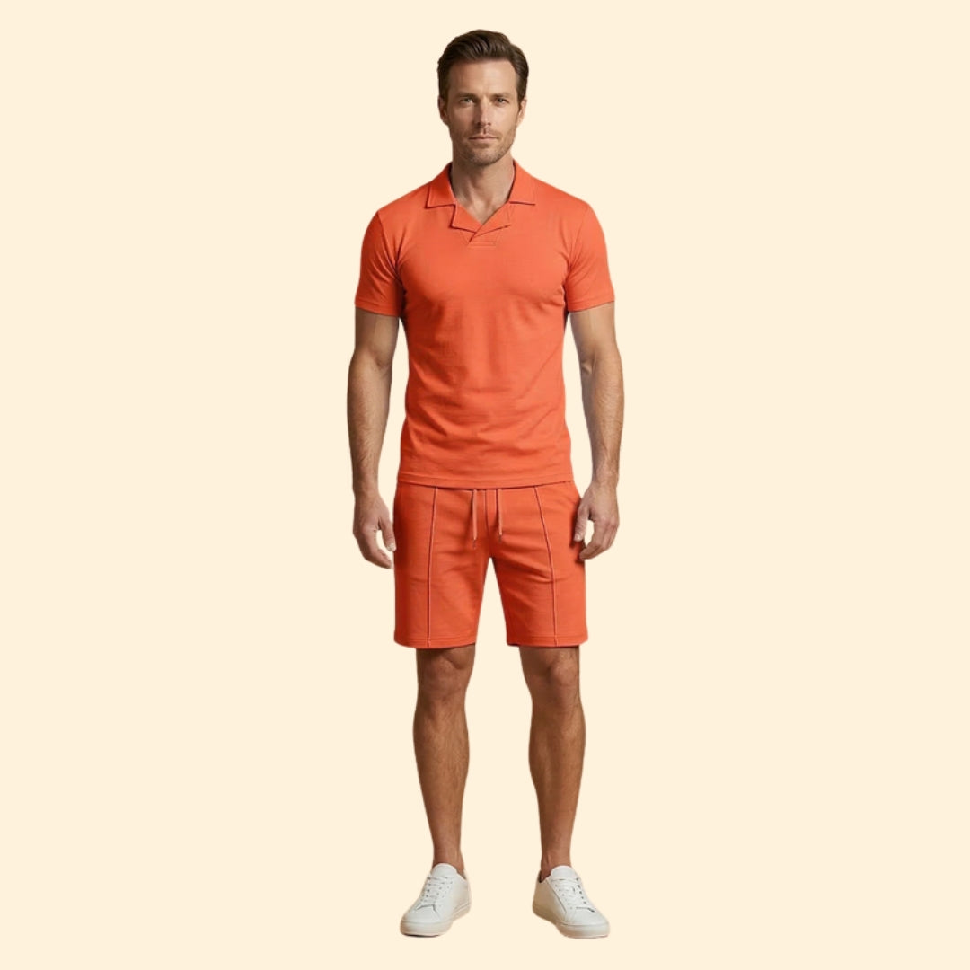 Men's Sporty Polo Set