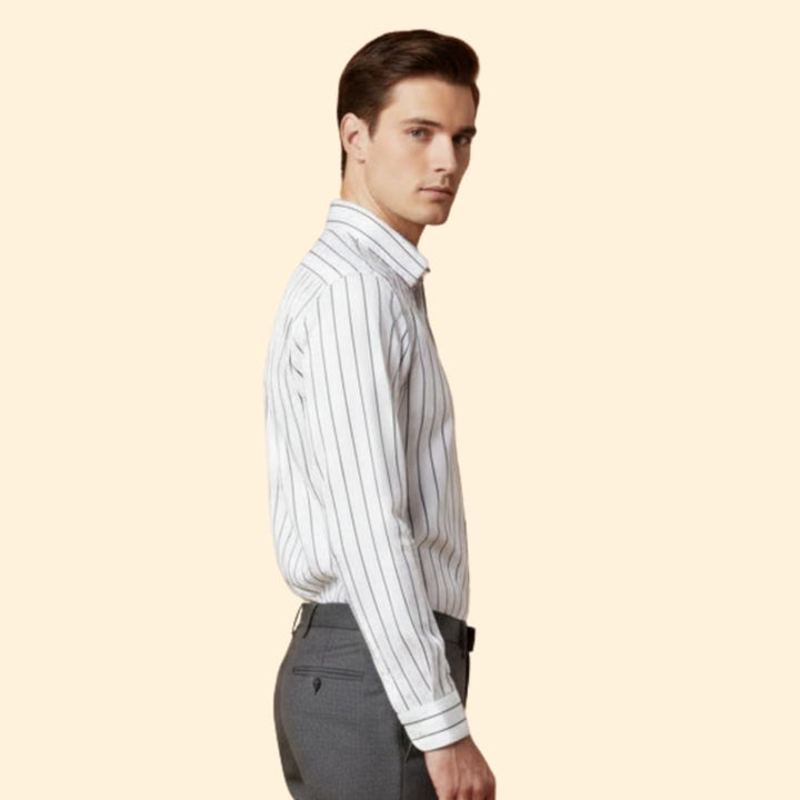 Men's Striped Button Shirt