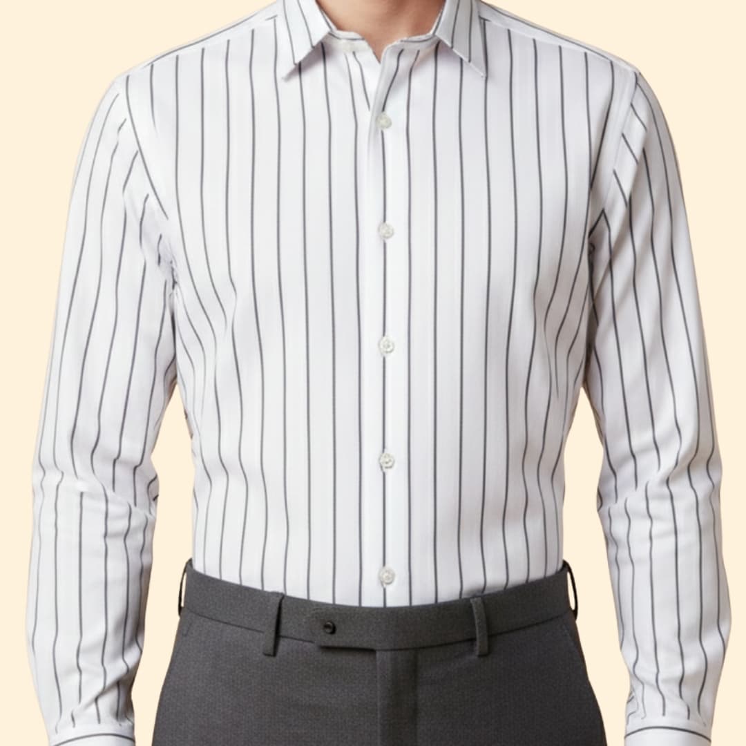 Men's Striped Button Shirt