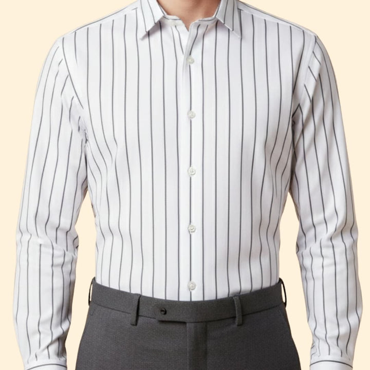 Men's Striped Button Shirt