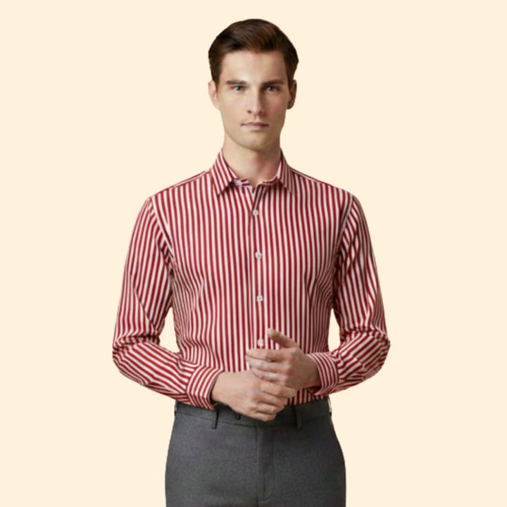Men's Striped Button Shirt