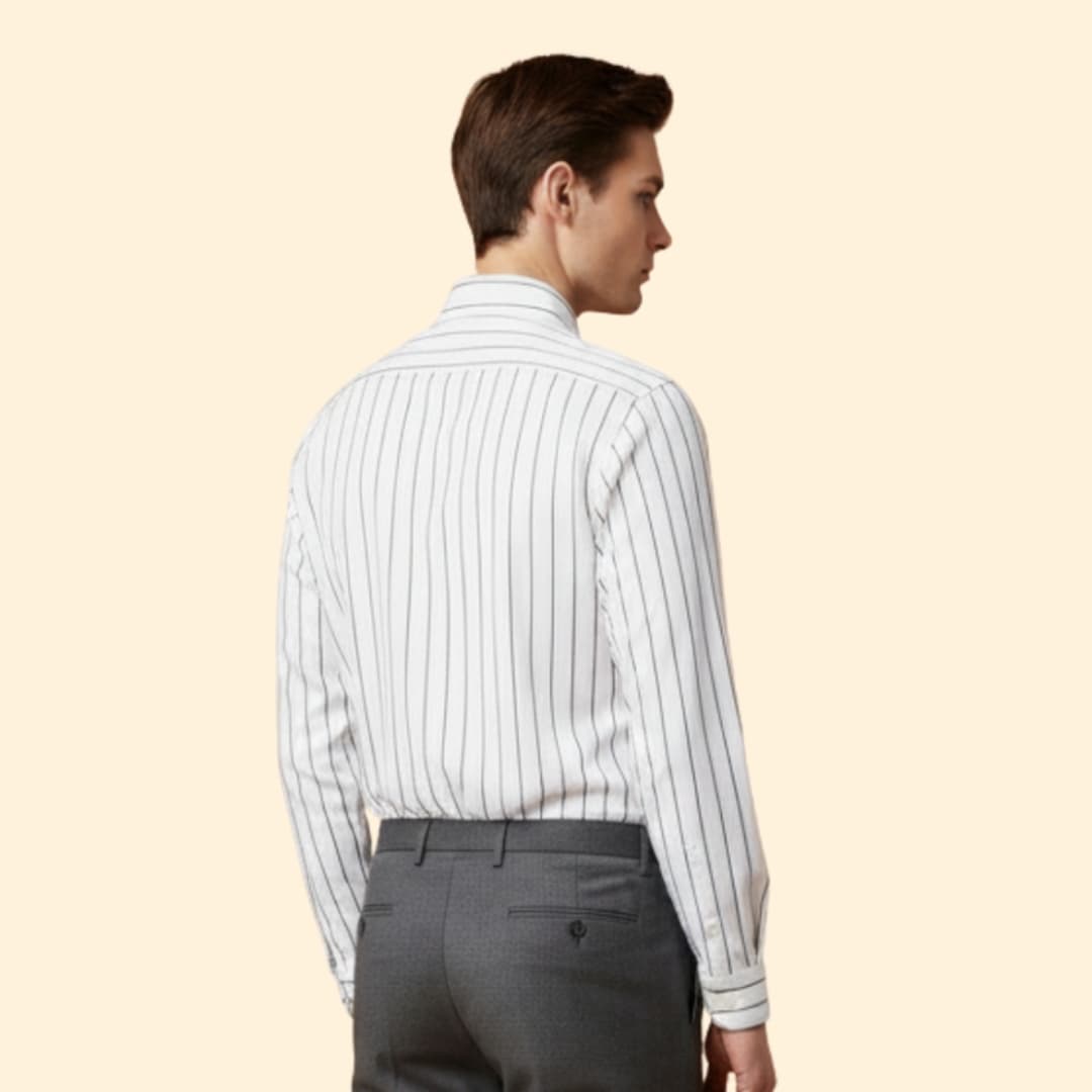 Men's Striped Button Shirt