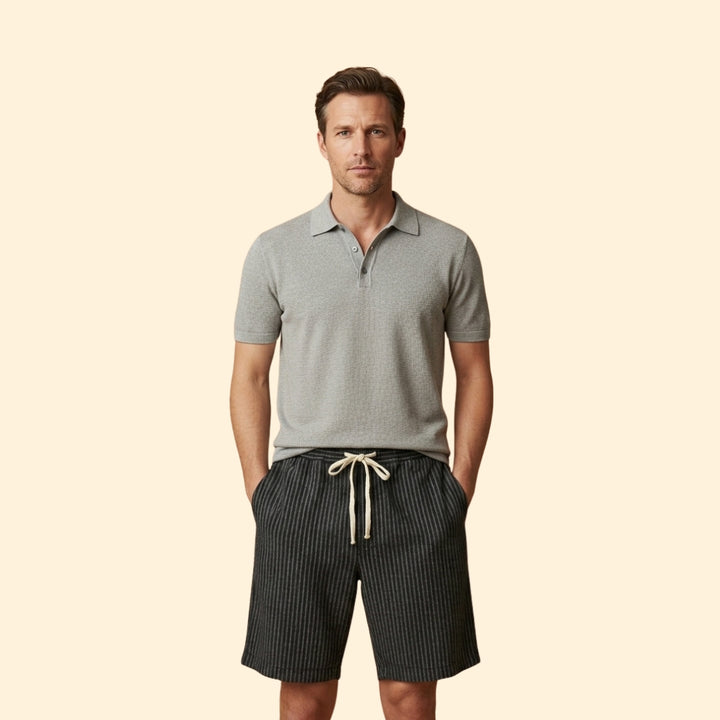 Men’s Striped Drawstring Shorts
