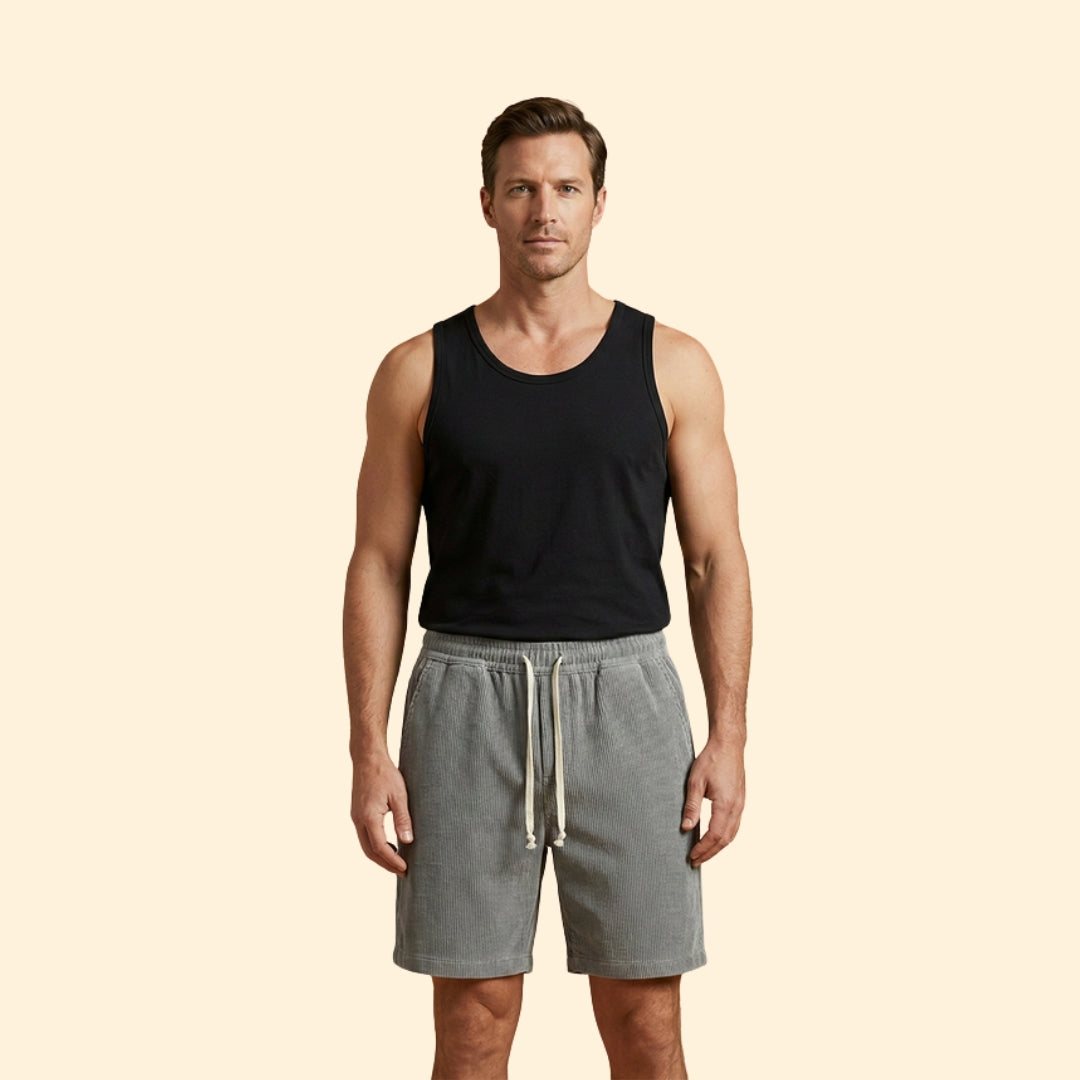 Men's Striped Drawstring Shorts