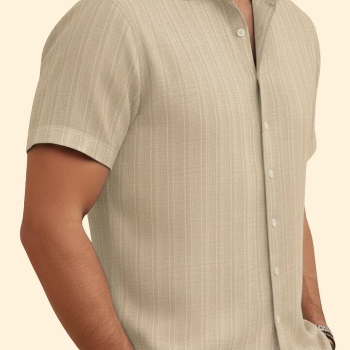 Men's Striped Short Sleeve Shirt