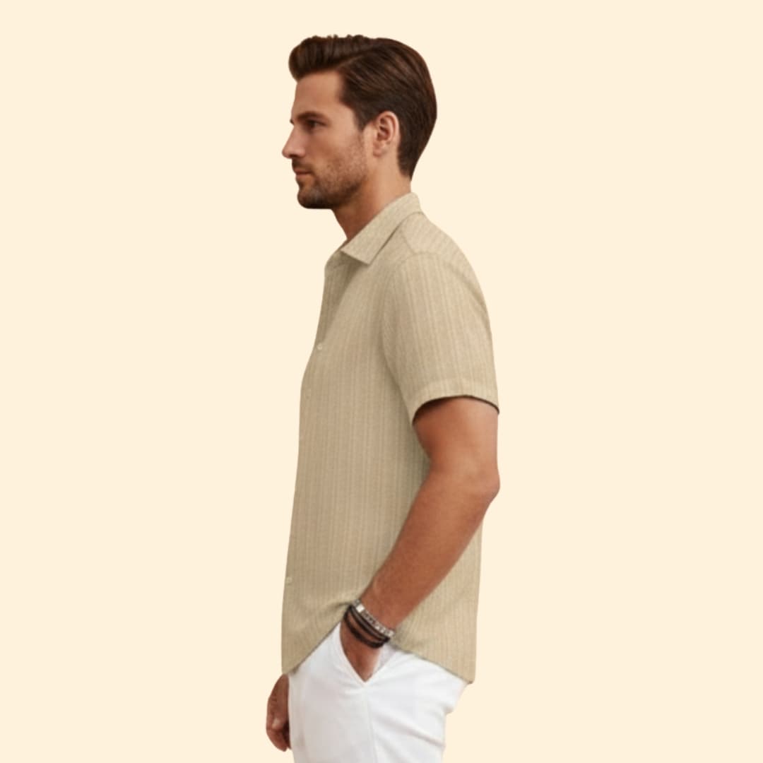 Men's Striped Short Sleeve Shirt