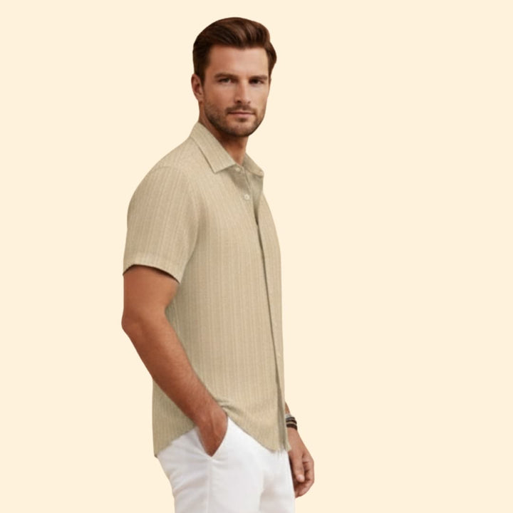 Men's Striped Short Sleeve Shirt