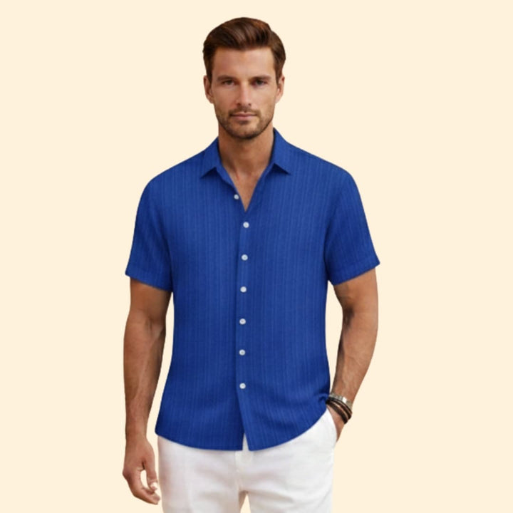 Men's Striped Short Sleeve Shirt