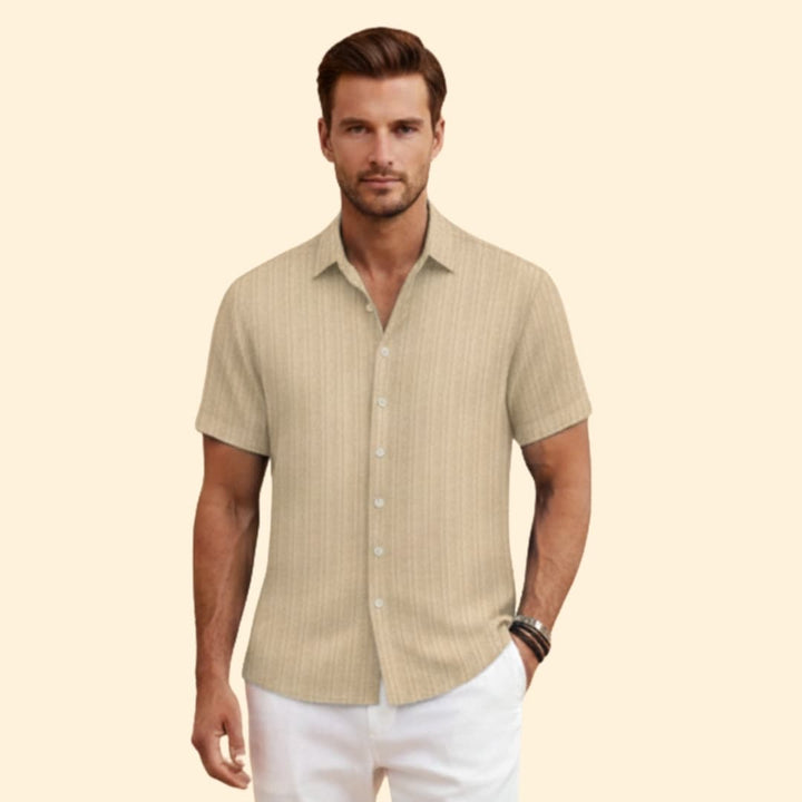 Men's Striped Short Sleeve Shirt