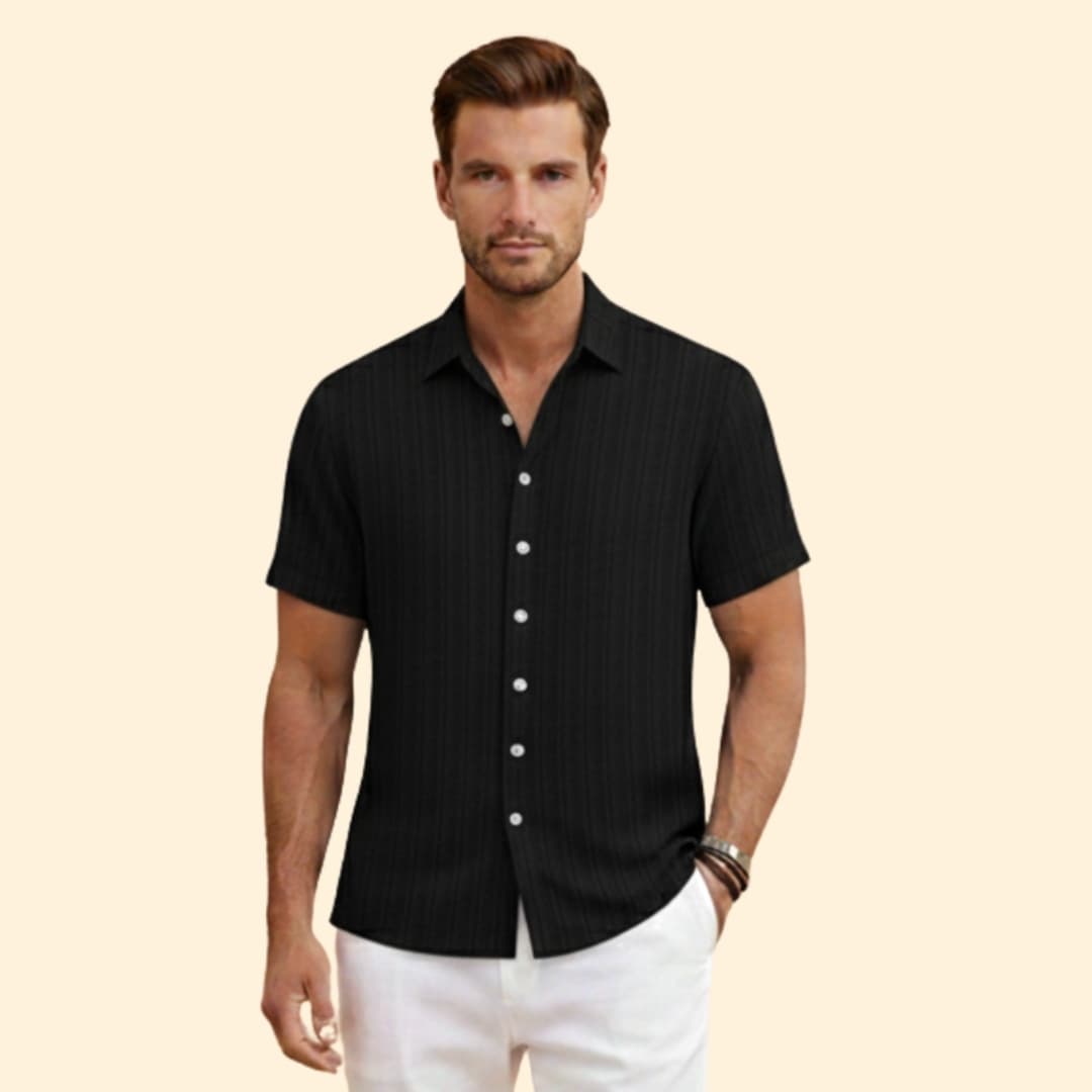 Men's Striped Short Sleeve Shirt