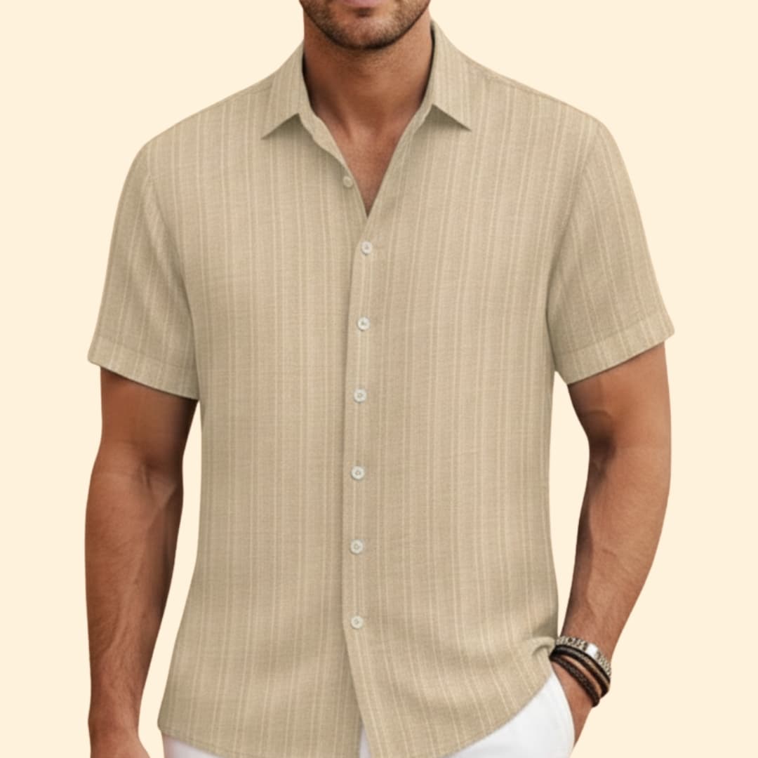 Men's Striped Short Sleeve Shirt