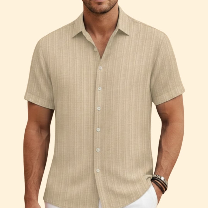 Men's Striped Short Sleeve Shirt