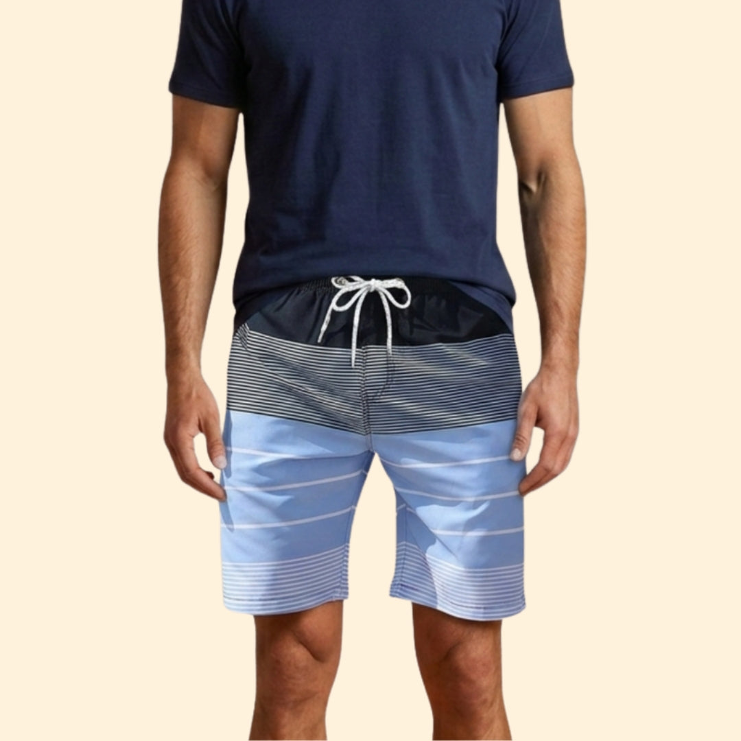 Men's Striped Swim Shorts