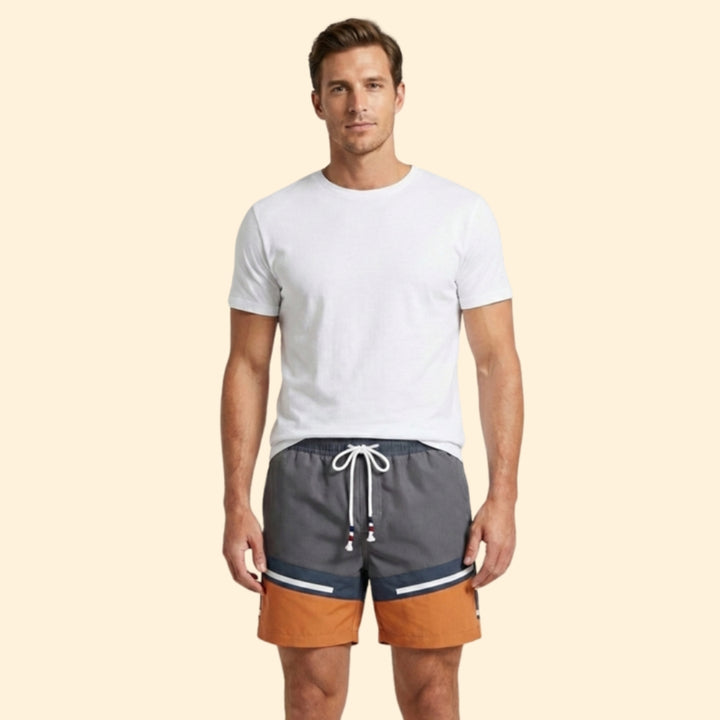 Men's Striped Swim Shorts