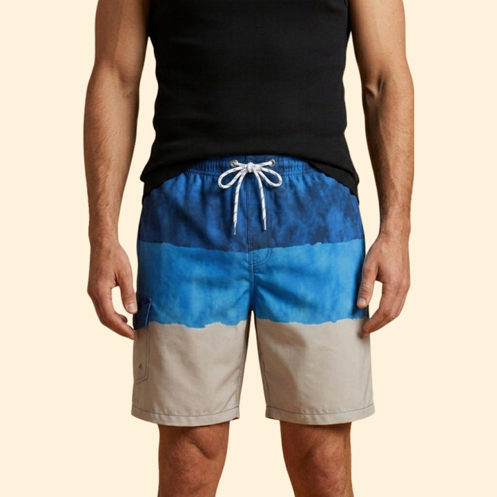 Men's Striped Swim Shorts