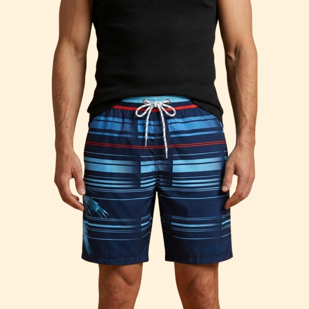Men's Striped Swim Shorts