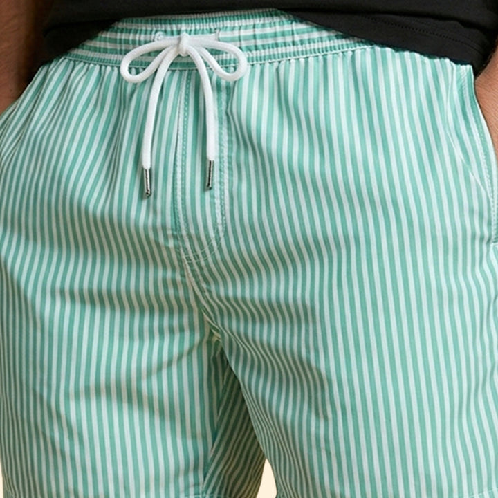 Men's Striped Swim Trunks