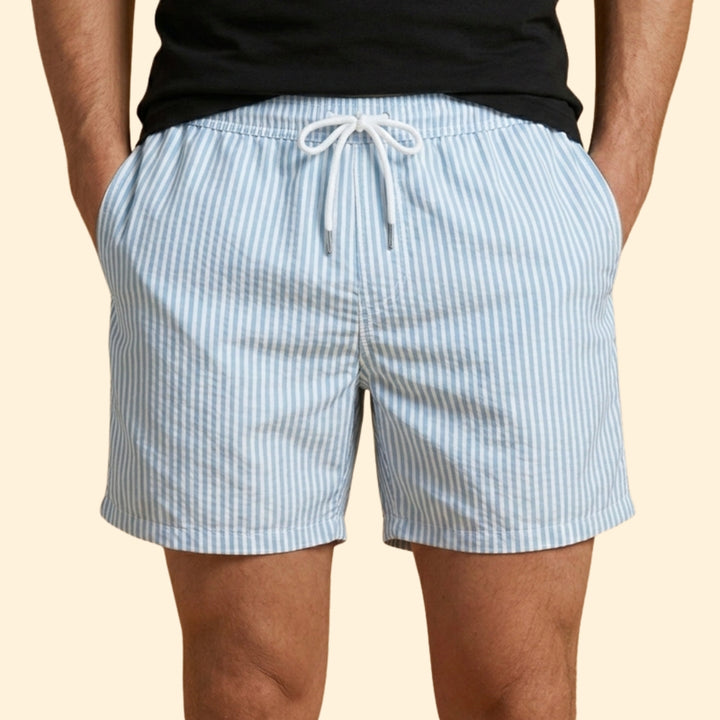 Men's Striped Swim Trunks