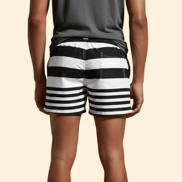Men's Striped Swim Trunks